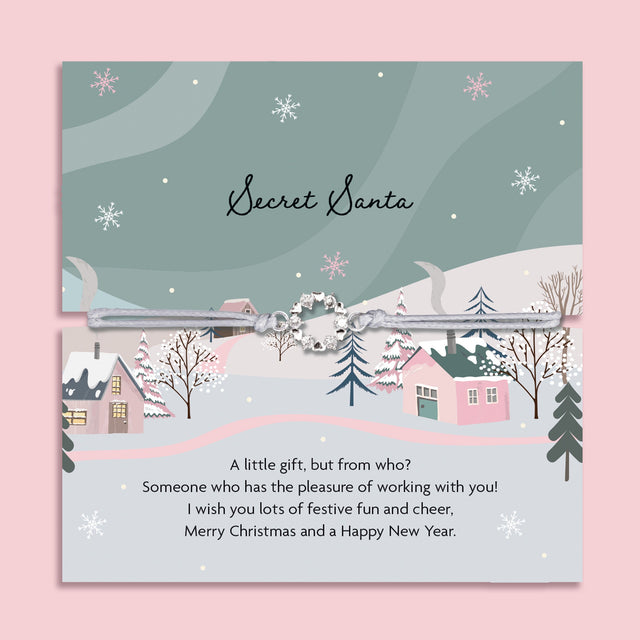 Secret Santa gift under £20, an elegant cubic zirconia bracelet on a poem card.