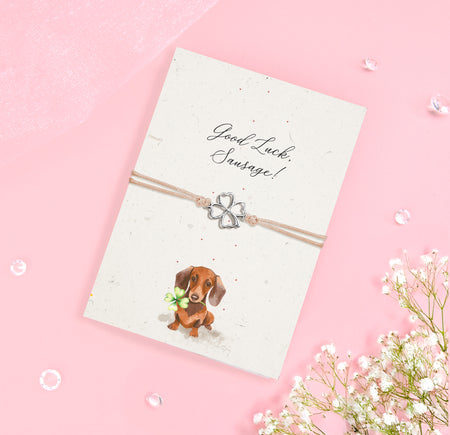 Good Luck Sausage - Seeded Card & Bracelet