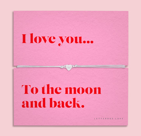 A pink bracelet card titled