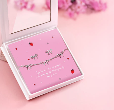 Bow Bracelet and Earrings Set – A Thoughtful Gift for the One Who Makes Life Better