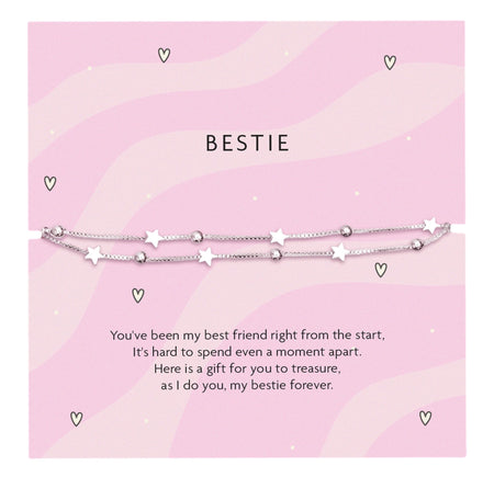 Bestie Silver Stars Bracelet
