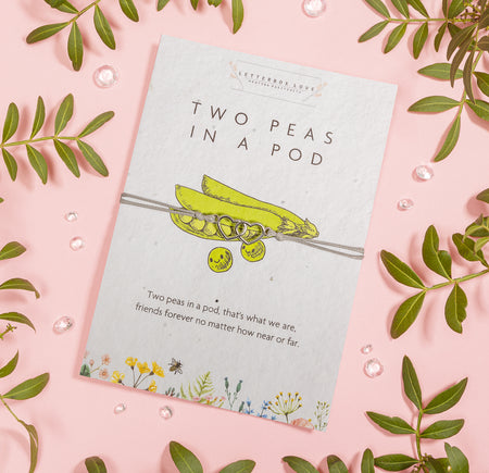 Two Peas in a Pod - Seeded Card & Wish Bracelet