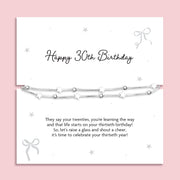 30th Silver Stars Birthday Bracelet - letterboxlove