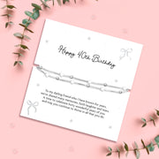40th Birthday Silver Stars Bracelet - letterboxlove