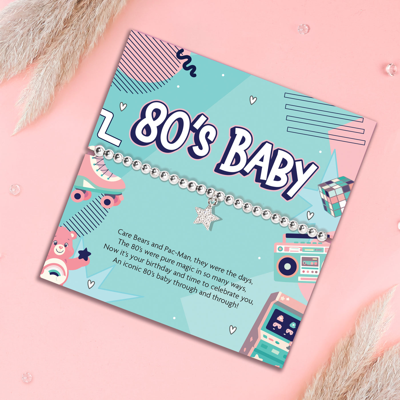 80's Baby Silver Birthday Bracelet - letterboxlove