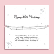 80th Birthday Bracelet - letterboxlove