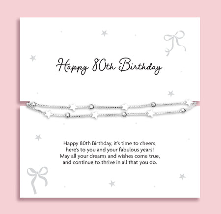 80th Birthday Bracelet