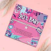 90's Baby Silver Birthday Bracelet - letterboxlove