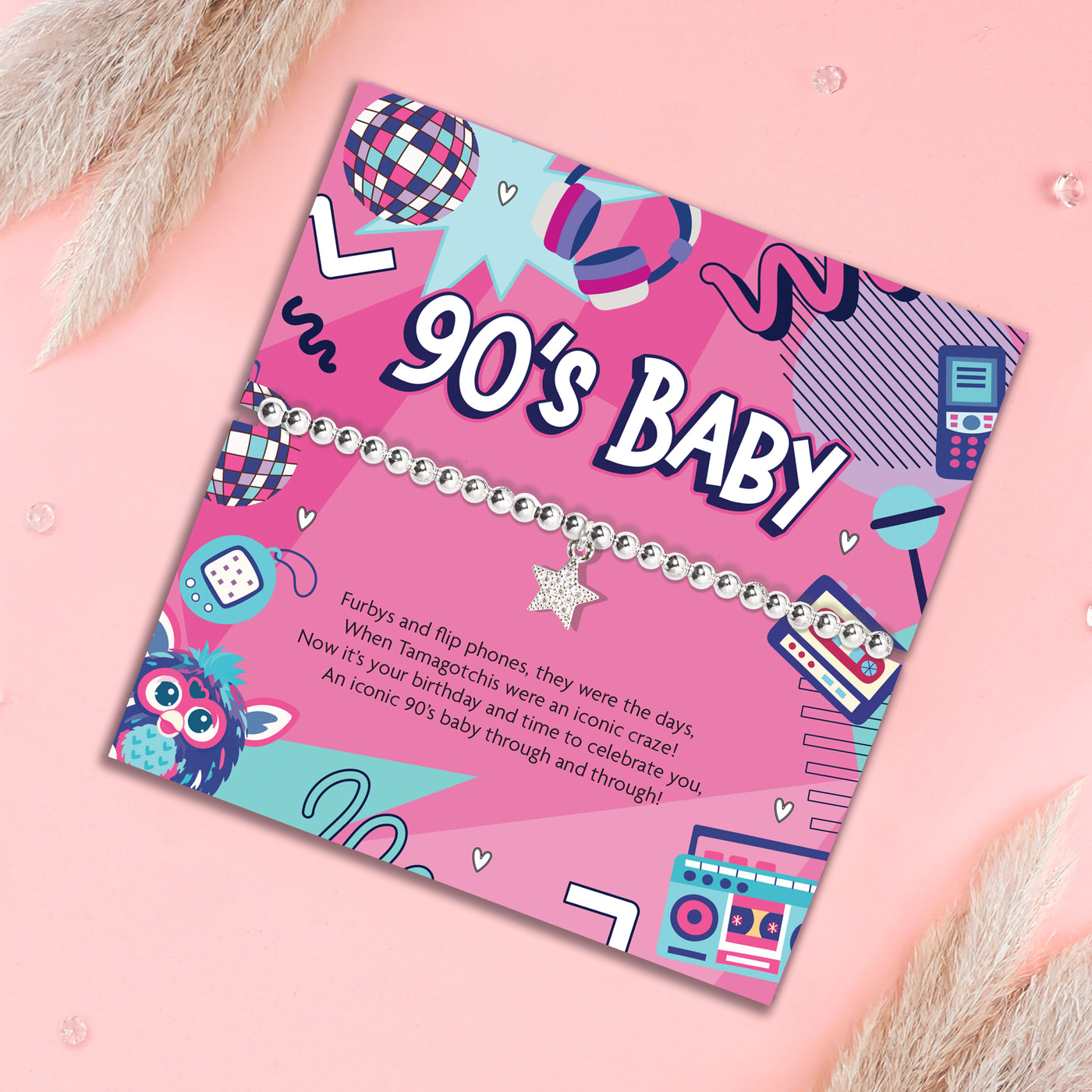 90's Baby Silver Birthday Bracelet - letterboxlove