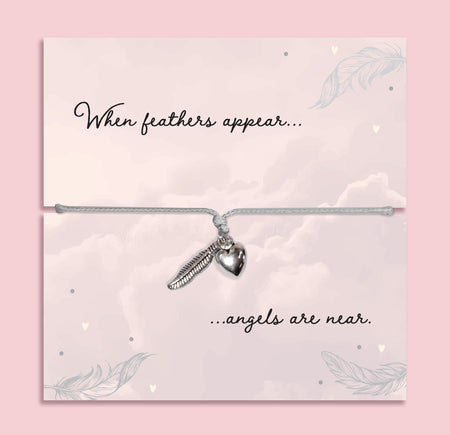 When Feathers Appear Memorial And Remembrance Bracelet