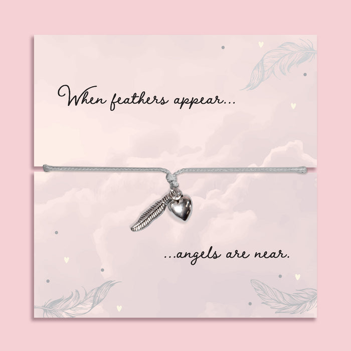 When Feathers Appear Memorial And Remembrance Bracelet - letterboxlove