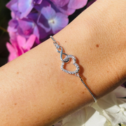 Sisterhood Silver Infinity Bracelet - letterboxlove
