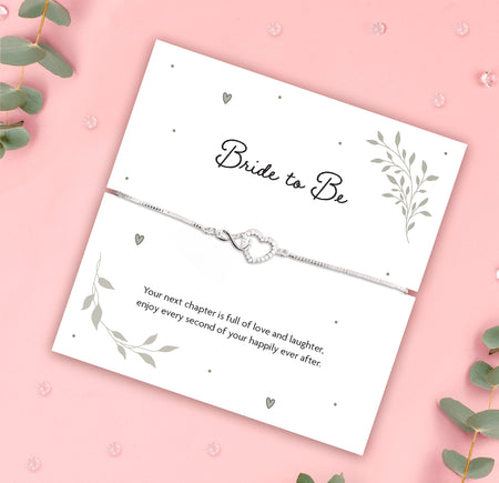 Bride to Be Silver Infinity Bracelet
