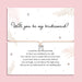 Bridesmaid proposal bracelet with silver bow charm on adjustable cord, presented on sentimental poem card. Perfect jewellery gift for proposal gift boxes and bridal party keepsakes