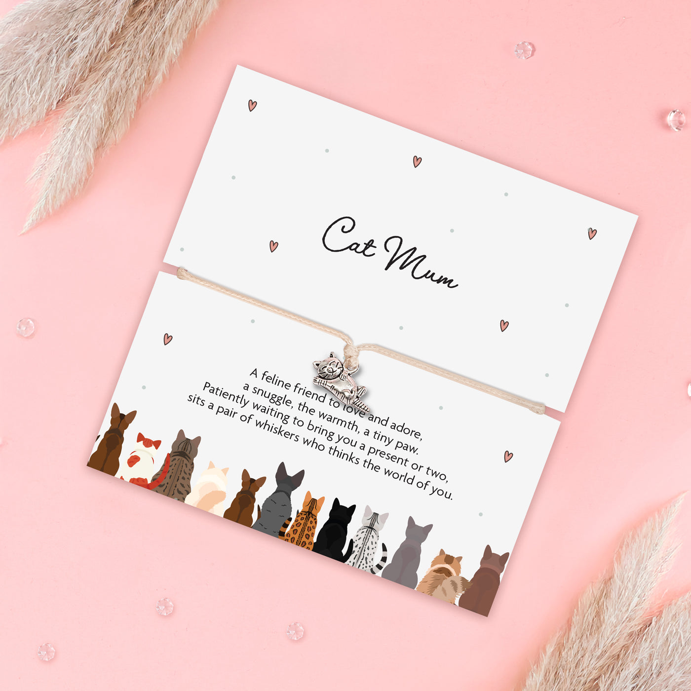 Cat Mum Bracelet Gift for Cat Lovers - letterboxlove
