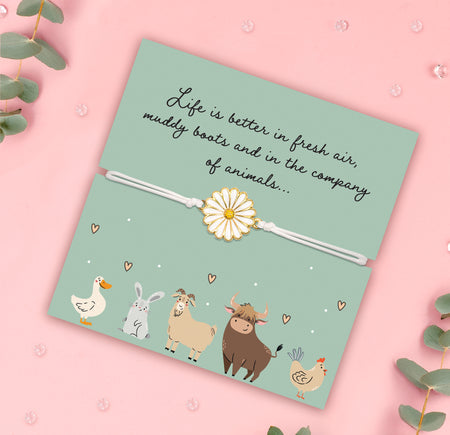 Farm Animal Daisy Bracelet