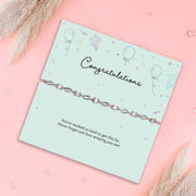 Congratulations Silver Plated Bracelet |  Achievement Gift