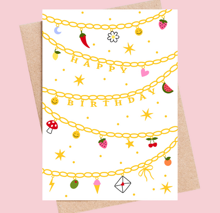 Birthday Charm Bracelet Card - letterboxlove