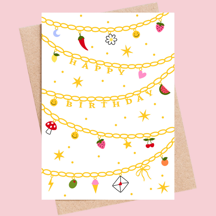 Birthday Charm Bracelet Card - letterboxlove