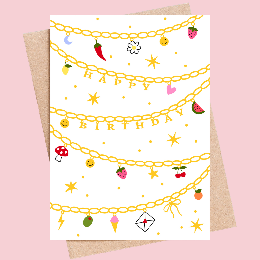 Birthday Charm Bracelet Card - letterboxlove