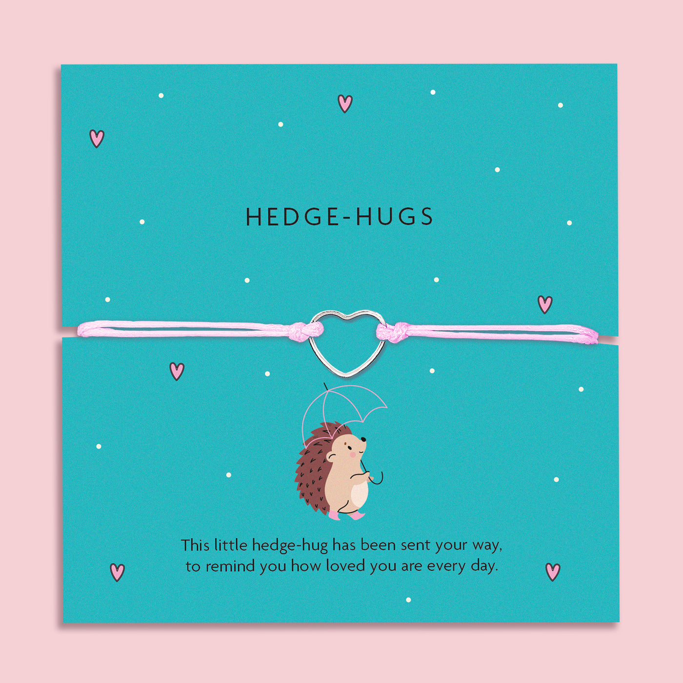 A turquoise greeting card with the title 