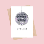 Let's Dance Disco Ball Greetings Card - letterboxlove