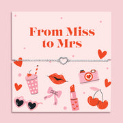 From Miss to Mrs Silver Plated Heart Bracelet