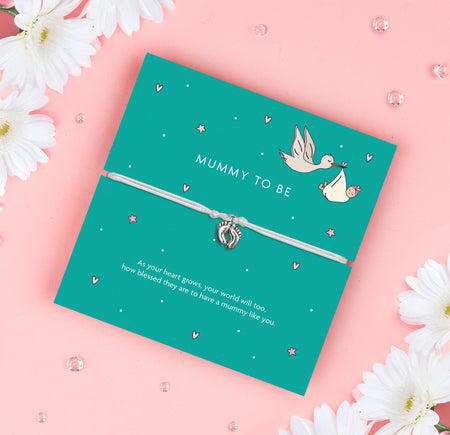 A turquoise card with the words 