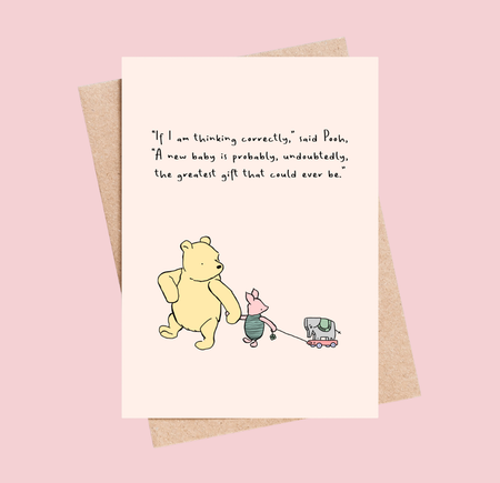 New Baby Winnie the Pooh Greeting Card - letterboxlove