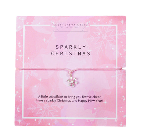 Sparkly Pink Snowflake Bracelet