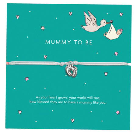 Mummy to be Baby Feet Bracelet