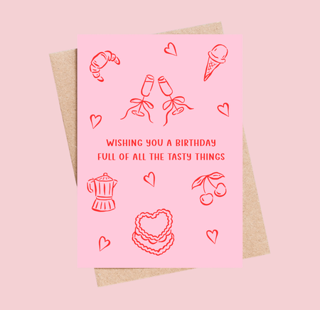 Tasty Things Birthday Card - letterboxlove
