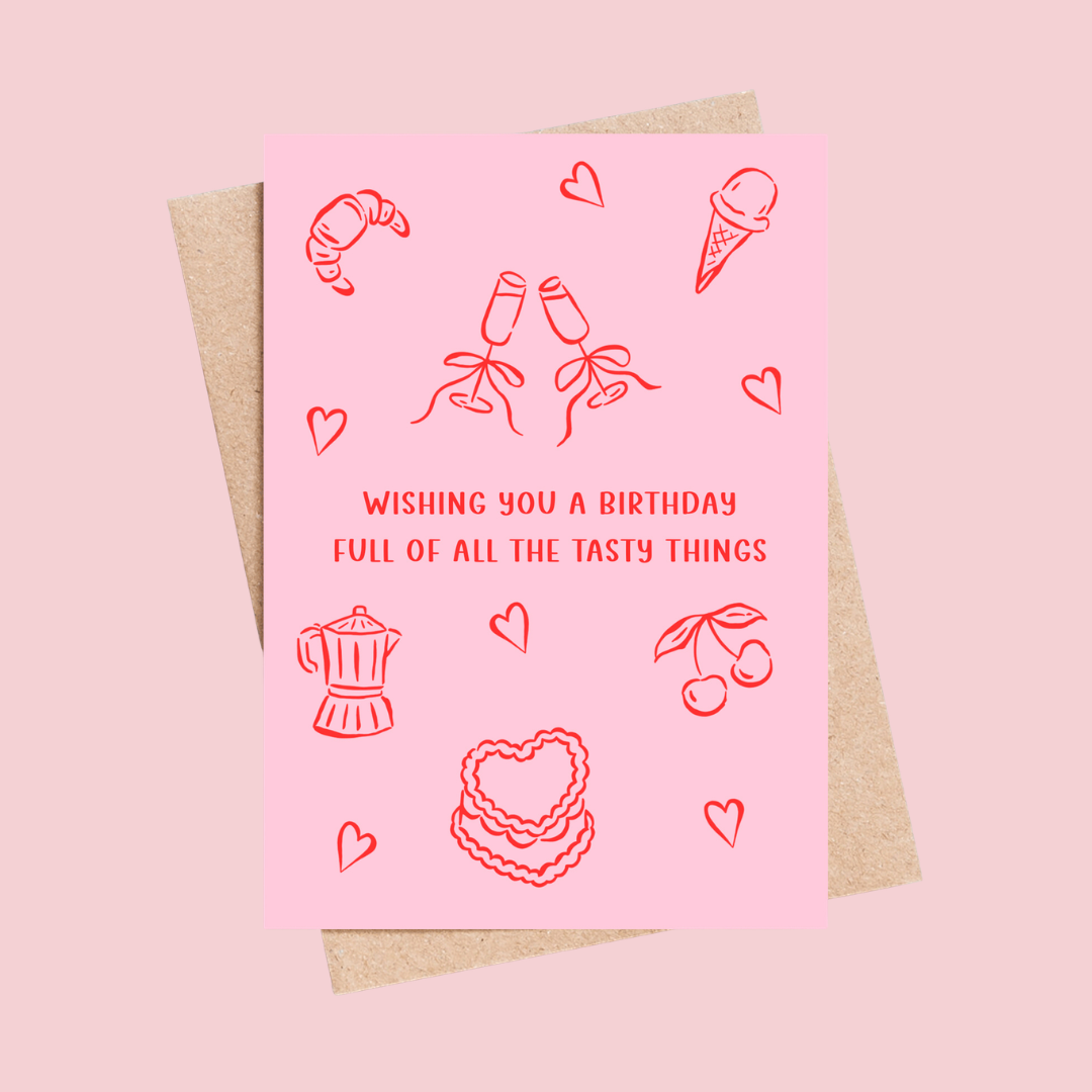 Tasty Things Birthday Card - letterboxlove