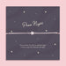 Sparkling star charm bracelet on an adjustable pink cord, presented on a prom-themed card with the sentiment 