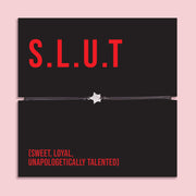 S.L.U.T Funny Friendship Bracelet - letterboxlove