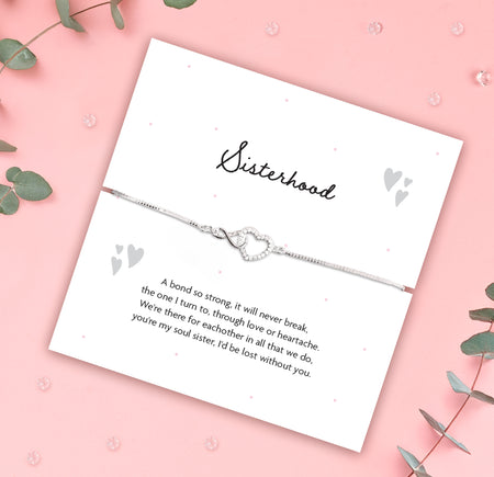 Sisterhood Silver Infinity Bracelet