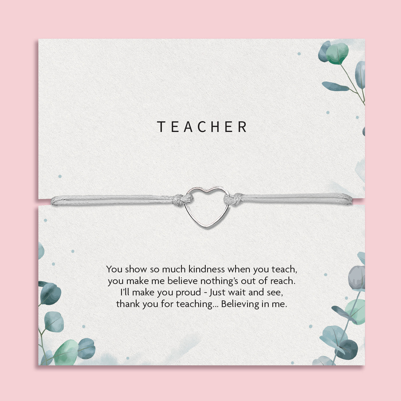A thoughtful gift card titled 