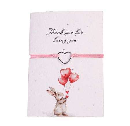 Thank you for being you - Seeded Card & Wish Bracelet