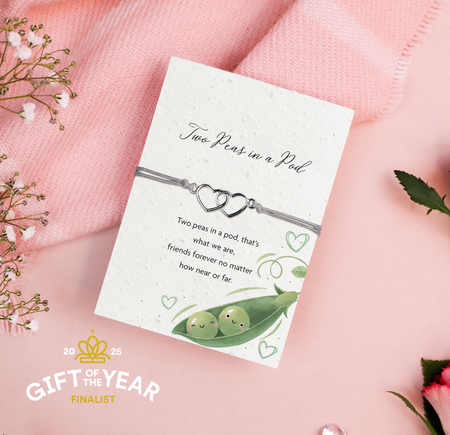 Two Peas in a Pod - Seeded Card & Wish Bracelet