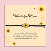 Wonderful Mum Sunflower Bracelet - letterboxlove