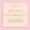 Gold heart-shaped bracelet on a pink card with 'Letterbox Love' branding and text. A Gift to help someone dealing with anxiety