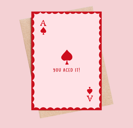 You Aced It Greeting Card - letterboxlove