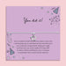 You Did It star charm bracelet on a lilac card with celebration-themed doodles, featuring an uplifting poem , a perfect congratulations gift for her
