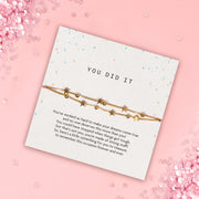 You Did It Bracelet – Gold Plated Star Achievement Gift