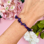 Amethyst Crystal Chip Bracelet - letterboxlove
