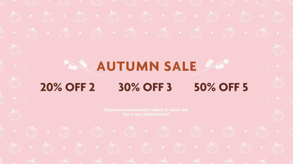 Autumn Sale banner with discounts off meaningful bracelets.