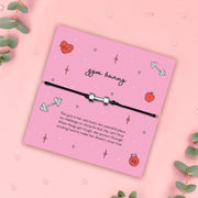 Pink Gym Bunny Dumbbell Bracelet - letterboxlove