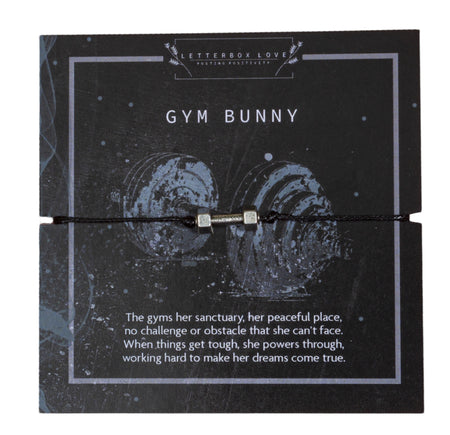 Gym Bunny Dumbbell Bracelet
