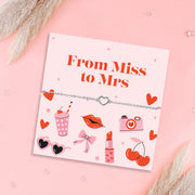 From Miss to Mrs Silver Plated Heart Bracelet