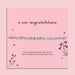 A pink poem card that reads 'a wee congratulations' with a cubic zirconia and silver-plated bracelet. A beautiful gift to celebrate someone's achievements